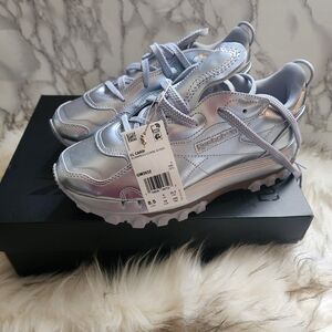 Reebok Metallic Silver Sneakers